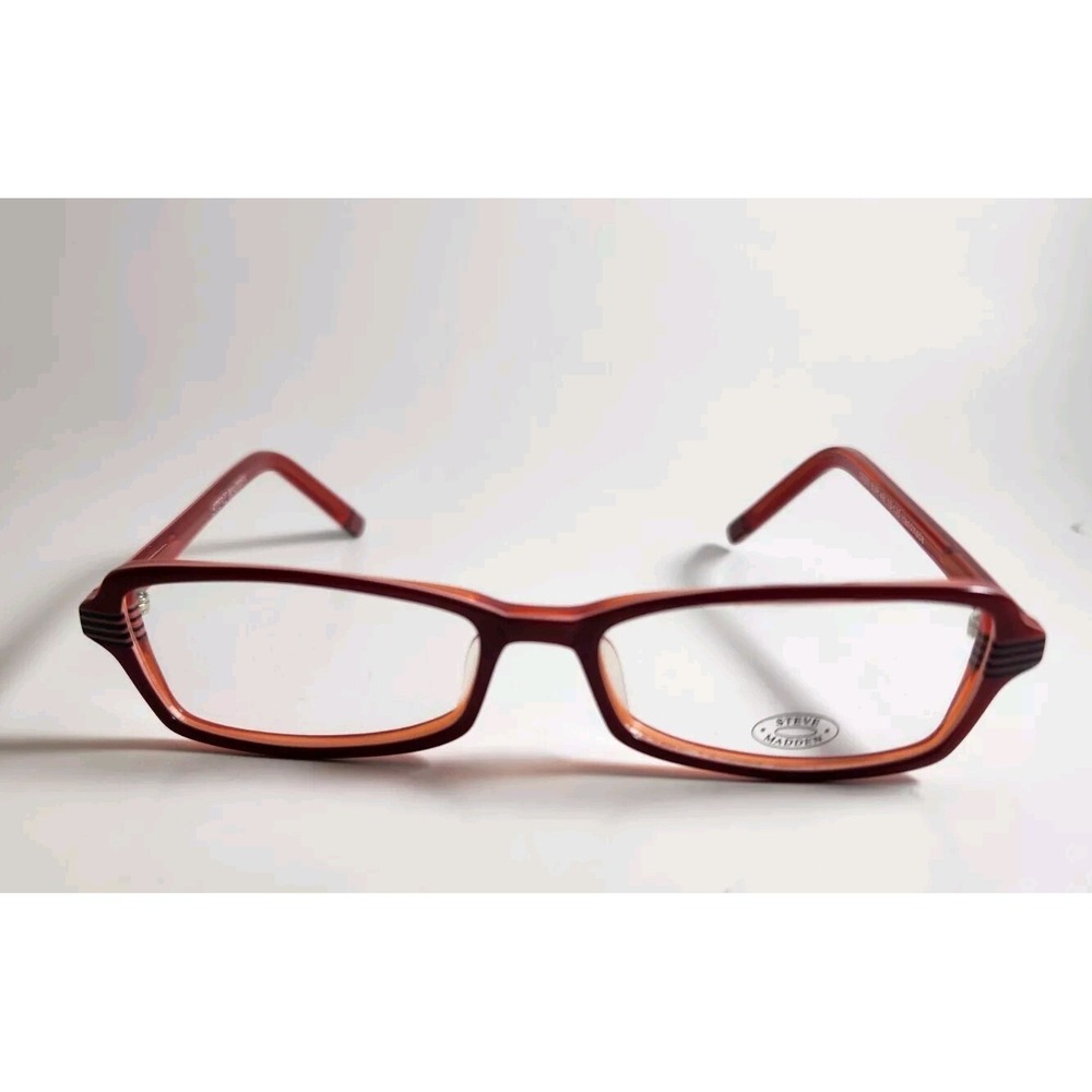 Steve Madden DS250 Burgundy Rectangular Eyeglasses Frames 49-15-135 Handmade NEW
